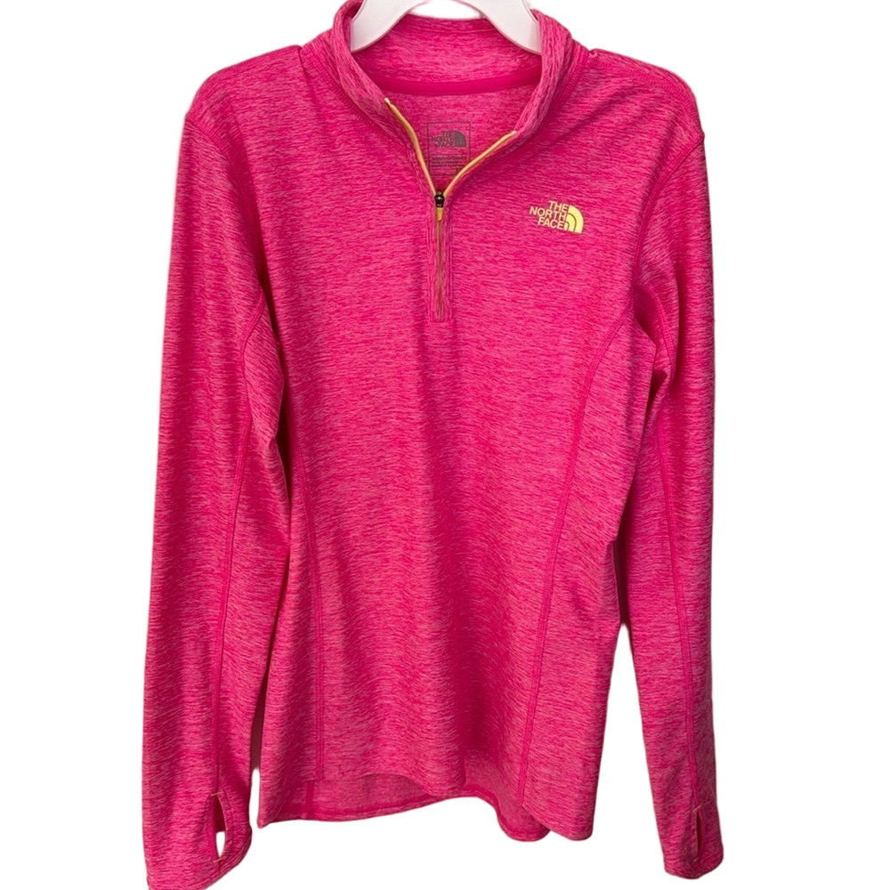 North Face 1/4 Zip Lightweight Womens Pink Active Stretch Pullover